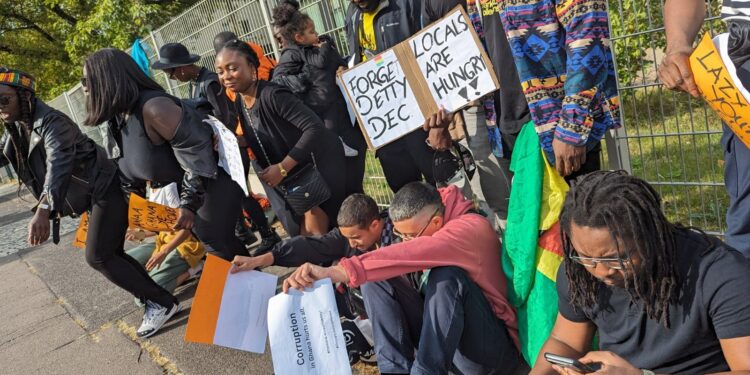 ghanaians take occupyjulorbihouse demonstration to germany