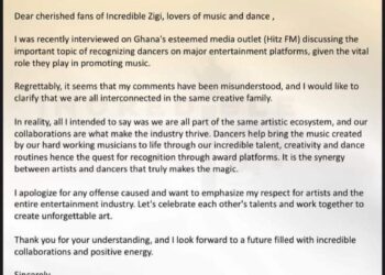 Incredible Zigi apologises for ‘sleeping’ comment about Ghanaian artistes