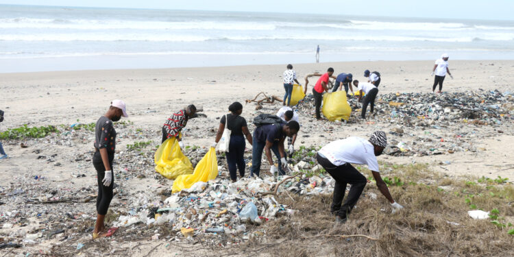 labadi beach gets a refresh on world cleanup day