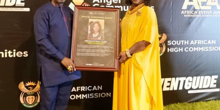 nancy sam honoured at africa events awards