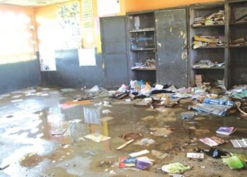 Over 400 pupils stranded as rainstorm rips off roof of classroom block