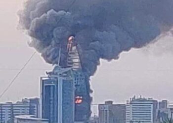 Sudan conflict: Landmark skyscraper in Khartoum engulfed in flames