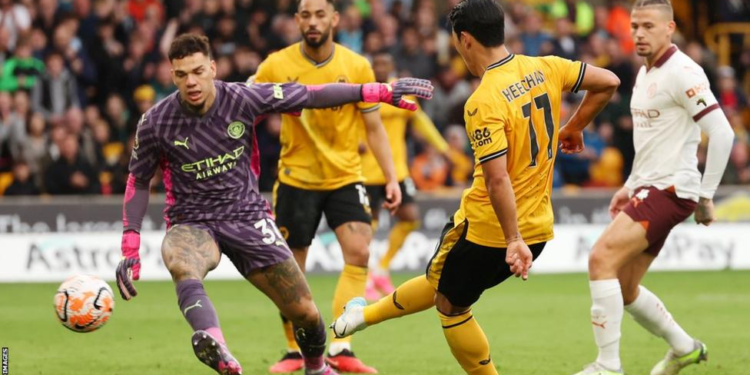 wolves shock man city to end perfect league start