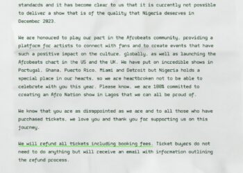 Afro Nation Nigeria 2023 cancelled