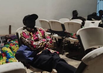 Aggrieved customers of Gold Coast Fund Management picket overnight at Finance Ministry