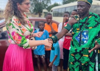 Akosombo Dam spillage: Shallie Abbiusi donates to flood victims in Mepe, tours affected areas with Ablakwa