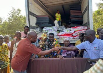 Akosombo Dam Spillage: Tobinco supports  victims with medicines,  relief items worth ¢1.5m