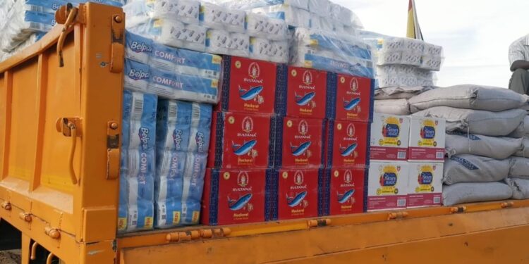 akosombo dam spillage vra donates trucks of relief items to thousands of flood victims