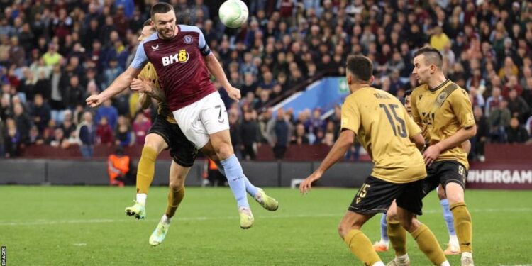 aston villa beat zrinjski mostar to beat conference league hopes alive