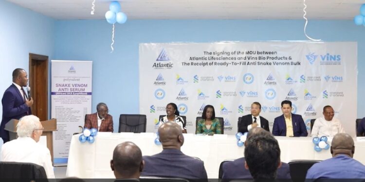 atlantic lifesciences and vins bioproducts sign mou to produce anti snake venom in ghana