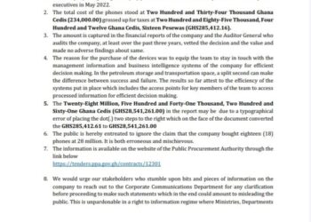 BOST clears air on phone purchase allegations