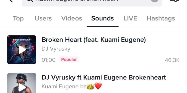dj vyruskys unreleased song broken heart used in over 100k videos on tiktok