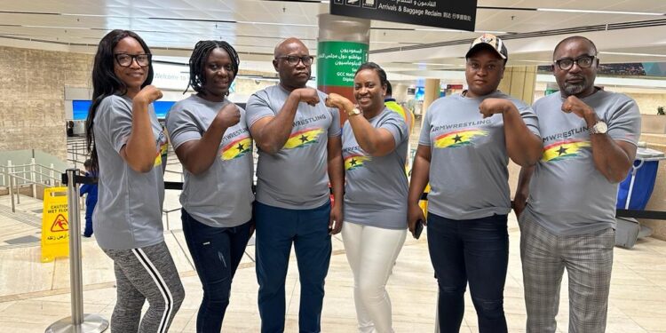 ghana armwrestling in riyadh saudi arabia for the 2023 world combat games