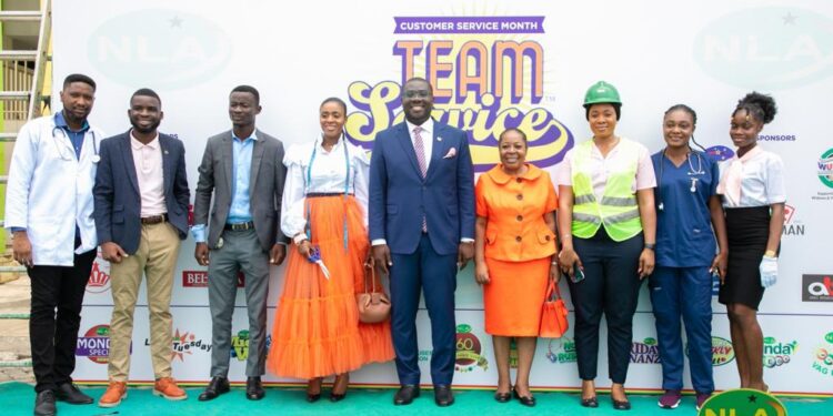 ghanas high commissioner to malta honoured with lifetime achievement award celebrates customer service with nla staff