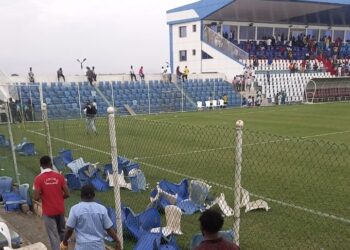 GPL: Fans destroy seats at the Dr Kwame Kyei Sports Complex as Nations FC and Kotoko draw