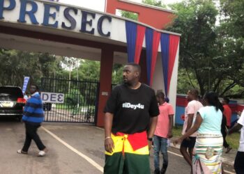 John Dumelo walks backward barefoot from UG to PRESEC after NSMQ prediction backfired