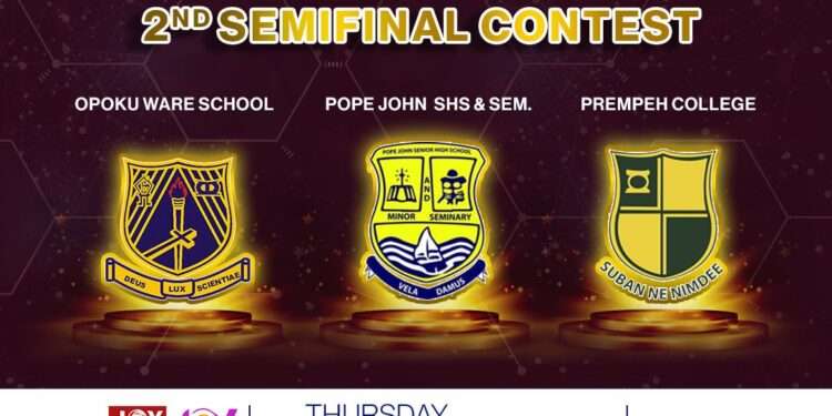Livestream: Opoku Ware, Pope John, Prempeh College face off in NSMQ semi-final 1 livestream opoku ware pope john prempeh college face off in nsmq semi final