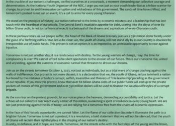 NDC youth wing calls on Ghanaian youth to join #OccupyBoG protest