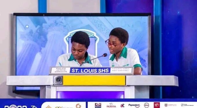 nsmq2023 st louis shs reigns supreme after beating ola girls st josephs shs at preliminary stage