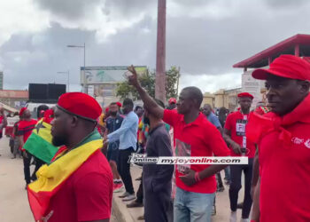 #OccupyBoG protest demanding Ernest Addison’s resignation underway