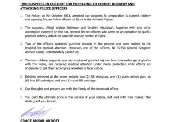 Police officer killed, others injured in shootout with robbers