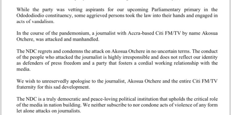 Those who assaulted Citi FM journalist will be fished out and punished – NDC assures 1 those who assaulted citi fm journalist will be fished out and punished ndc assures
