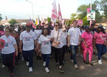 Thousands walk in Accra against breast cancer