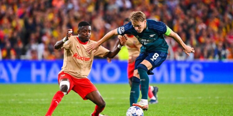 ucl arsenal lose to lens in france