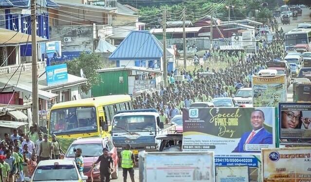 yilo krobo nsmq team returns to heroic welcome after debut quarter final appearance