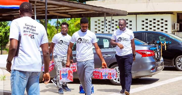 zen riders cycling club donates to psychiatry department of korle bu teaching hospital