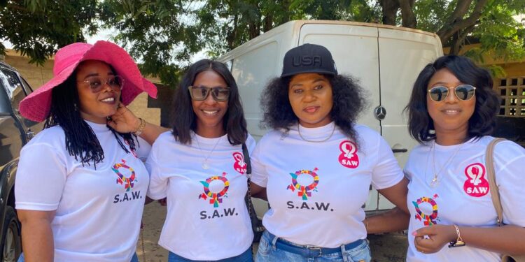 akosombo dam spillage social activism for women donates to mepe victims