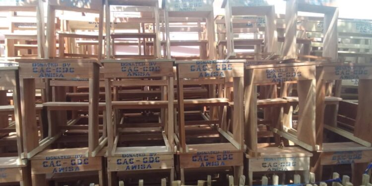 awisa m a basic school receives furniture donation