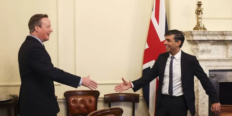 david cameron vows to support rishi sunak after surprise cabinet comeback