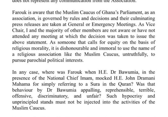 dont use muslim caucus for your parochial political interests bole mp warns farouk mahama