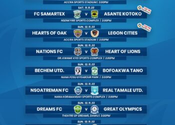 Ghana PL 2023/24: Hearts of Oak face Legon Cities; Kotoko play Samartex