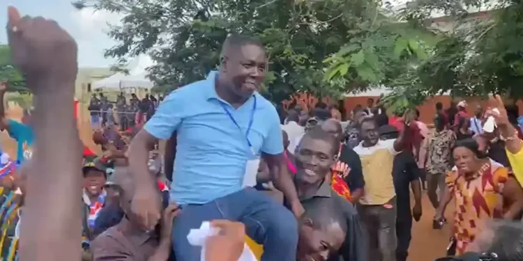 gideon boako leads bawumias team to a resounding victory in tano north