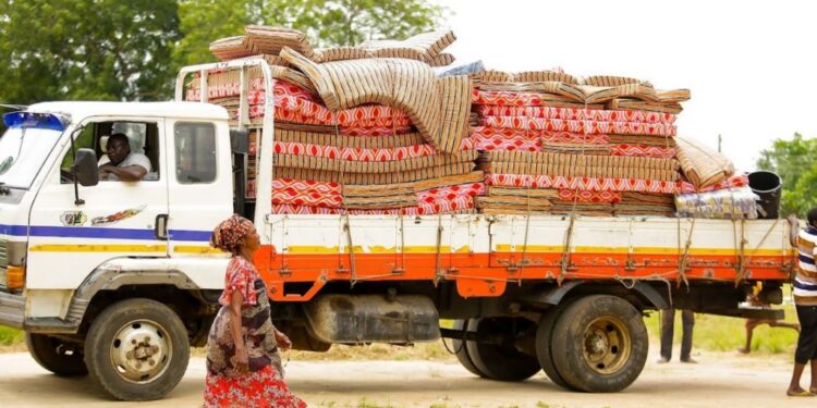 ibm petroleum limited supports akosombo dam spillage victims with relief items