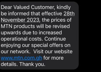 MTN to revise product prices upward from November 28