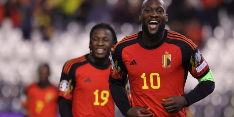 romelu lukaku scored 4 as belgium hammer azerbaijan