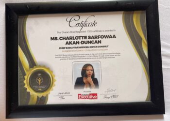 Sarfowaa Duncan named ‘Ghana’s Most Respected CEO’ in Business Management Consulting at Ghana Industry CEO Awards