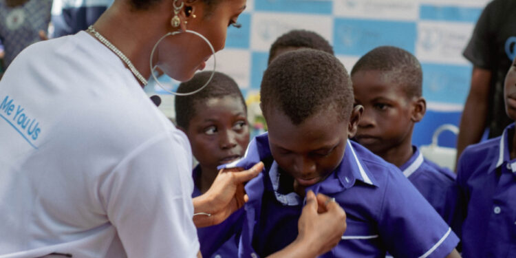 wendy shays shay foundation donates to weija presby school