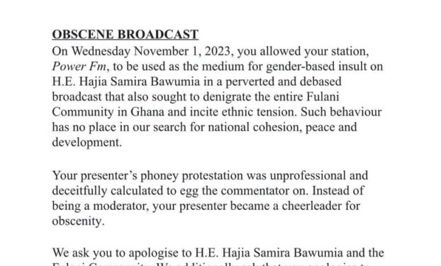 you have till november 11 to apologise to samira bawumia nmc orders power fm