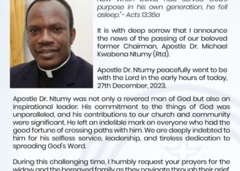 Apostle Dr. Ntumy, ex-Church of Pentecost Chairman is dead