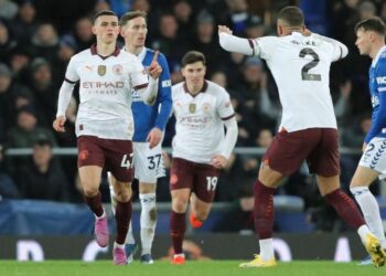 Champions Man City come from behind to beat Everton