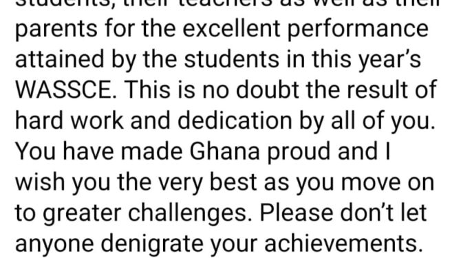 dont let anyone denigrate your achievements dr bawumia to 2023 wassce students