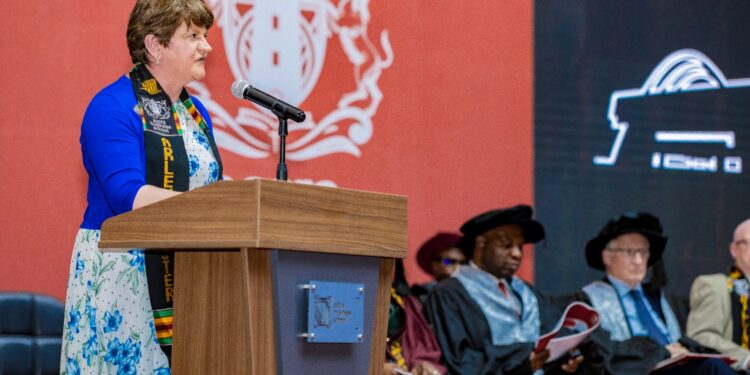 find remedy to societal challenges baroness foster urges accra business school graduates