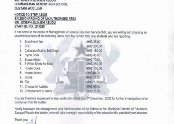 GES interdicts two more headteachers over unapproved fees, unauthorized sale of items