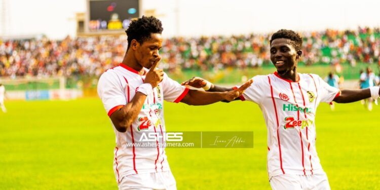 ghana pl mukwala scores brace as kotoko come from behind to beat hearts in five goal thriller