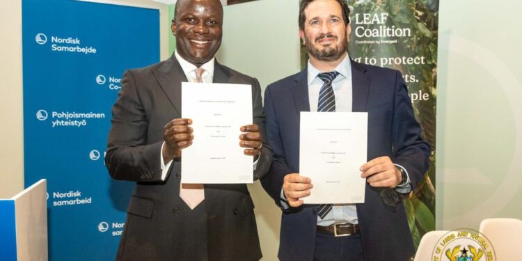 ghana signs us50m emission reduction payment agreement under leaf coalition