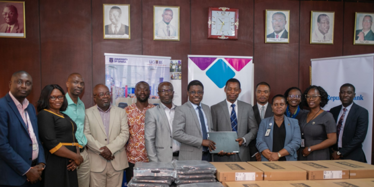 republic bank donates to ugbs ug students financial aid office